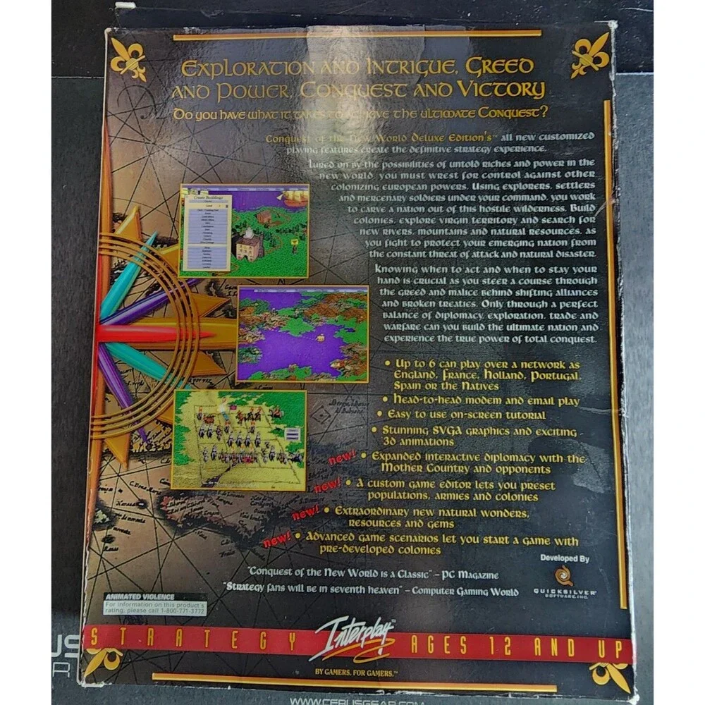 Conquest of the New World Big Box Vintage PC Game CD Included